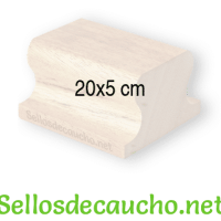 Sello de caucho manual 20x5cm
