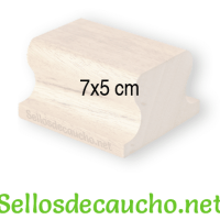 Sello de caucho manual 7x5 cm