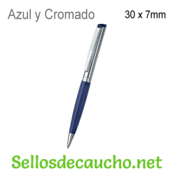 Bolígrafo con sello Diagonal Wave Azul