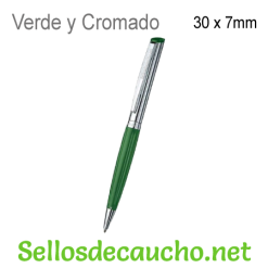 Bolígrafo con sello Diagonal Wave Verde