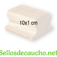 Sello de caucho manual 10x1cm