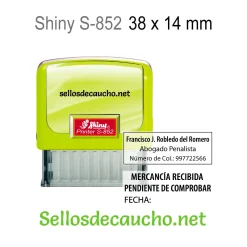 S-852 Sello automático 38x14mm