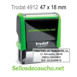 Trodat 4912 Sello automático 47x18mm