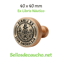 ExLibris Náutico 4x4cm Sello